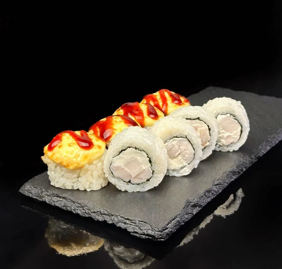 Запеченный с курицей